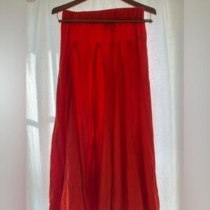 Universal Thread Vibrant Red Linen Maxi Skirt